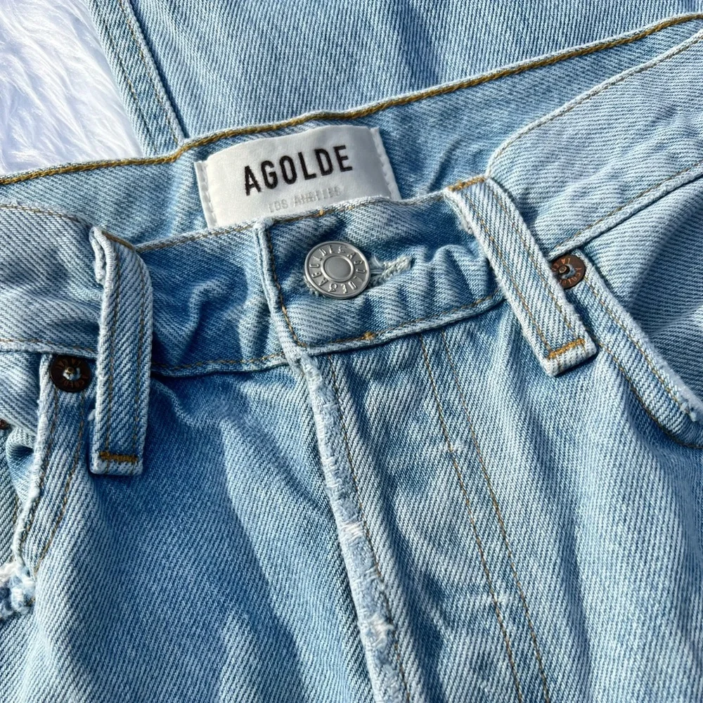 AGOLDE Riley High Rise Straight Crop Distressed Jeans - Picture 5 of 9